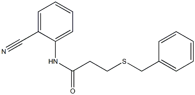 3-(benzylsulfanyl)-N-(2-cyanophenyl)propanamide Structure