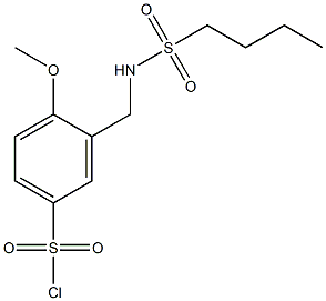 3-(butane-1-sulfonamidomethyl)-4-methoxybenzene-1-sulfonyl chloride,,结构式