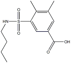 3-(butylsulfamoyl)-4,5-dimethylbenzoic acid,,结构式