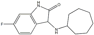 3-(cycloheptylamino)-6-fluoro-2,3-dihydro-1H-indol-2-one,,结构式