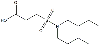 3-(dibutylsulfamoyl)propanoic acid 化学構造式