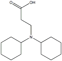 3-(dicyclohexylamino)propanoic acid,,结构式