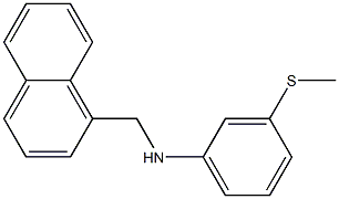 3-(methylsulfanyl)-N-(naphthalen-1-ylmethyl)aniline,,结构式