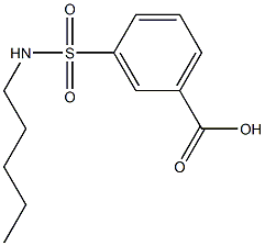 3-(pentylsulfamoyl)benzoic acid,,结构式