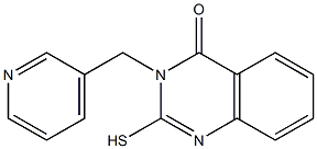 3-(pyridin-3-ylmethyl)-2-sulfanyl-3,4-dihydroquinazolin-4-one 化学構造式