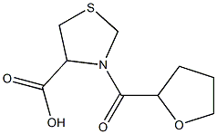 3-(tetrahydrofuran-2-ylcarbonyl)-1,3-thiazolidine-4-carboxylic acid,,结构式