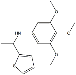 3,4,5-trimethoxy-N-[1-(thiophen-2-yl)ethyl]aniline,,结构式