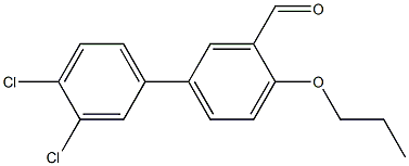 3',4'-dichloro-4-propoxy-1,1'-biphenyl-3-carbaldehyde Structure