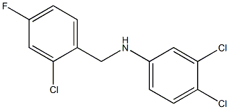 3,4-dichloro-N-[(2-chloro-4-fluorophenyl)methyl]aniline 化学構造式