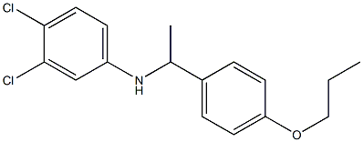 3,4-dichloro-N-[1-(4-propoxyphenyl)ethyl]aniline Struktur