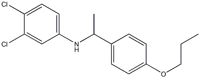 3,4-dichloro-N-[1-(4-propoxyphenyl)ethyl]aniline 化学構造式