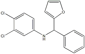 3,4-dichloro-N-[furan-2-yl(phenyl)methyl]aniline 结构式
