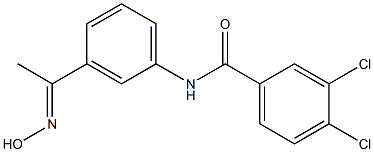 3,4-dichloro-N-{3-[1-(hydroxyimino)ethyl]phenyl}benzamide 化学構造式