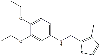 3,4-diethoxy-N-[(3-methylthiophen-2-yl)methyl]aniline 结构式