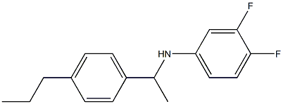 3,4-difluoro-N-[1-(4-propylphenyl)ethyl]aniline Structure