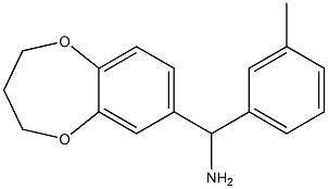 3,4-dihydro-2H-1,5-benzodioxepin-7-yl(3-methylphenyl)methanamine,,结构式