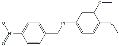 3,4-dimethoxy-N-[(4-nitrophenyl)methyl]aniline 结构式
