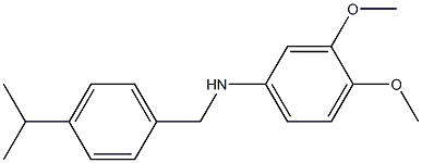 3,4-dimethoxy-N-{[4-(propan-2-yl)phenyl]methyl}aniline 化学構造式