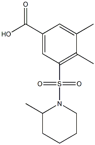 3,4-dimethyl-5-[(2-methylpiperidine-1-)sulfonyl]benzoic acid