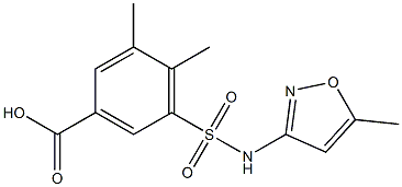  3,4-dimethyl-5-[(5-methyl-1,2-oxazol-3-yl)sulfamoyl]benzoic acid