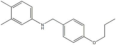 3,4-dimethyl-N-[(4-propoxyphenyl)methyl]aniline,,结构式