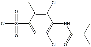 3,5-dichloro-2-methyl-4-(2-methylpropanamido)benzene-1-sulfonyl chloride