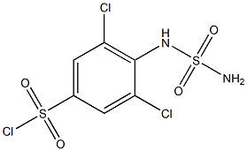 3,5-dichloro-4-(sulfamoylamino)benzene-1-sulfonyl chloride 化学構造式