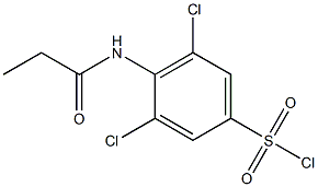 3,5-dichloro-4-propanamidobenzene-1-sulfonyl chloride Struktur