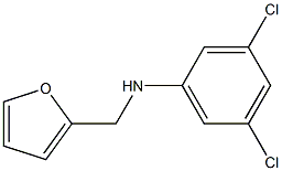 3,5-dichloro-N-(furan-2-ylmethyl)aniline,,结构式