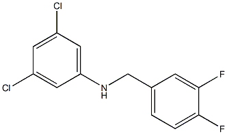 3,5-dichloro-N-[(3,4-difluorophenyl)methyl]aniline 化学構造式