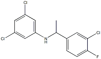 3,5-dichloro-N-[1-(3-chloro-4-fluorophenyl)ethyl]aniline Struktur