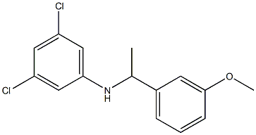 3,5-dichloro-N-[1-(3-methoxyphenyl)ethyl]aniline 化学構造式