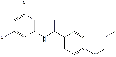 3,5-dichloro-N-[1-(4-propoxyphenyl)ethyl]aniline Struktur