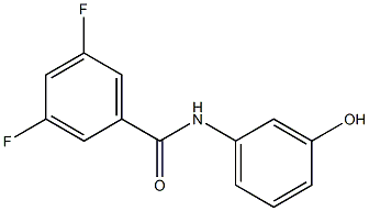3,5-difluoro-N-(3-hydroxyphenyl)benzamide Struktur