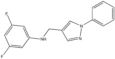 3,5-difluoro-N-[(1-phenyl-1H-pyrazol-4-yl)methyl]aniline Structure