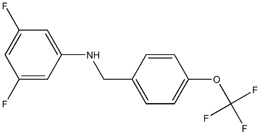 3,5-difluoro-N-{[4-(trifluoromethoxy)phenyl]methyl}aniline Structure