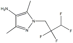 3,5-dimethyl-1-(2,2,3,3-tetrafluoropropyl)-1H-pyrazol-4-amine,,结构式