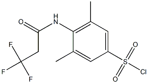 3,5-dimethyl-4-(3,3,3-trifluoropropanamido)benzene-1-sulfonyl chloride,,结构式