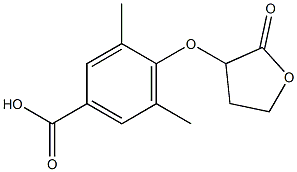 3,5-dimethyl-4-[(2-oxooxolan-3-yl)oxy]benzoic acid Structure