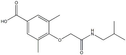 3,5-dimethyl-4-{[(2-methylpropyl)carbamoyl]methoxy}benzoic acid,,结构式