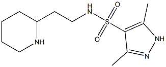 3,5-dimethyl-N-[2-(piperidin-2-yl)ethyl]-1H-pyrazole-4-sulfonamide