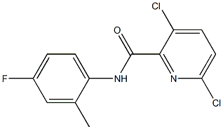 3,6-dichloro-N-(4-fluoro-2-methylphenyl)pyridine-2-carboxamide 化学構造式