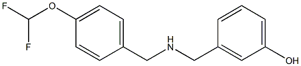 3-[({[4-(difluoromethoxy)phenyl]methyl}amino)methyl]phenol 结构式