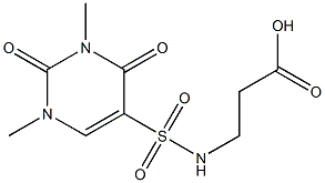 3-[(1,3-dimethyl-2,4-dioxo-1,2,3,4-tetrahydropyrimidine-5-)sulfonamido]propanoic acid Structure