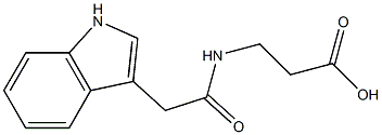 3-[(1H-indol-3-ylacetyl)amino]propanoic acid 结构式