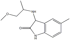 3-[(1-methoxypropan-2-yl)amino]-5-methyl-2,3-dihydro-1H-indol-2-one 结构式