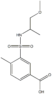 3-[(1-methoxypropan-2-yl)sulfamoyl]-4-methylbenzoic acid Structure