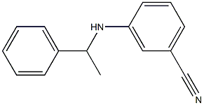 3-[(1-phenylethyl)amino]benzonitrile,,结构式