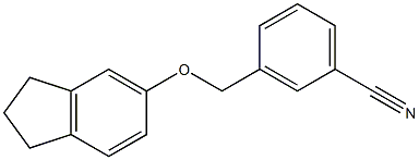 3-[(2,3-dihydro-1H-inden-5-yloxy)methyl]benzonitrile Structure