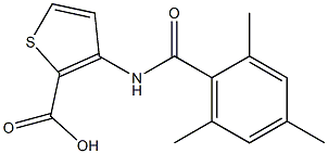 3-[(2,4,6-trimethylbenzene)amido]thiophene-2-carboxylic acid Structure